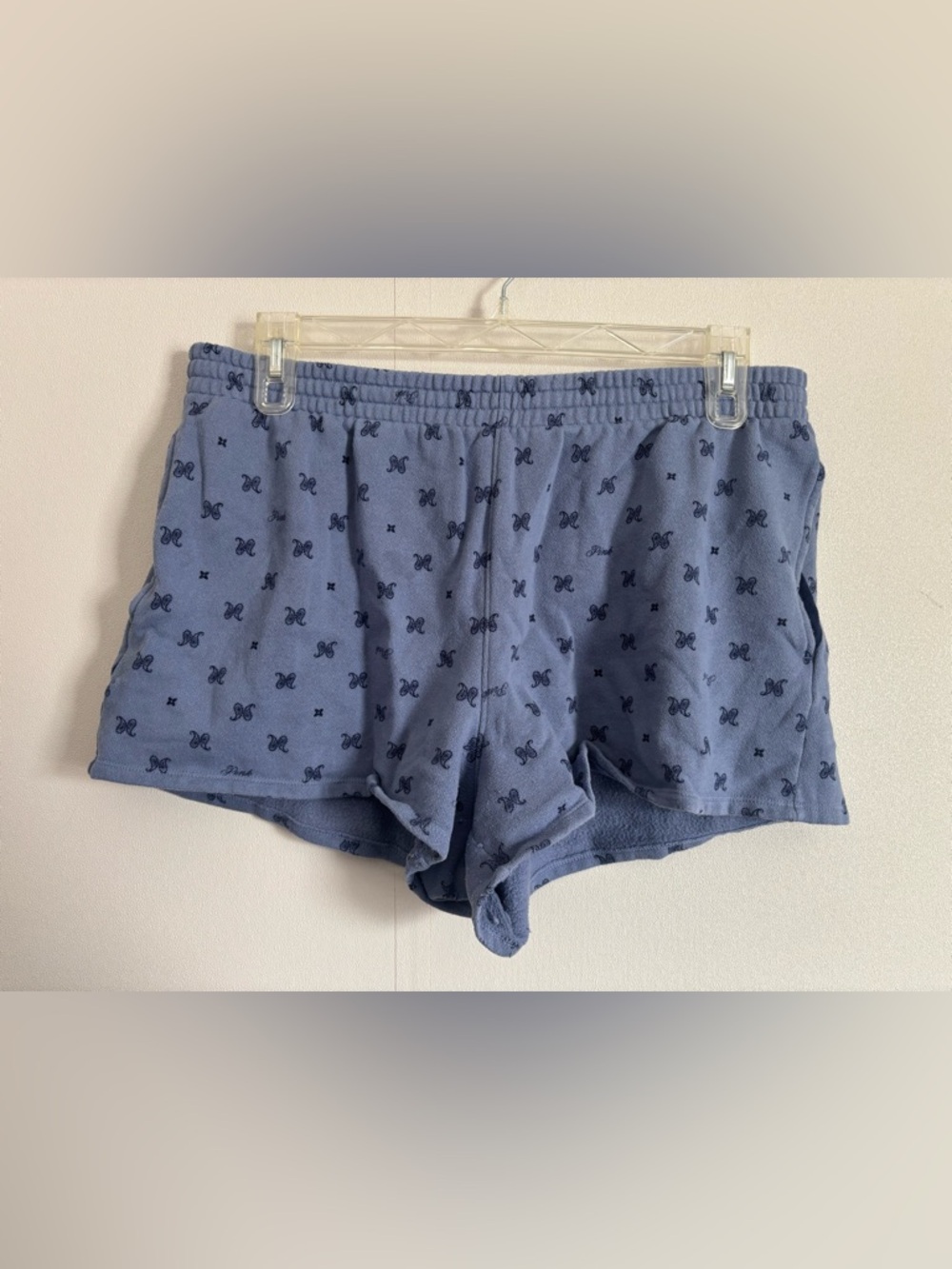 PINK Victoria's Secret Light Blue Monogram Lounge Shorts